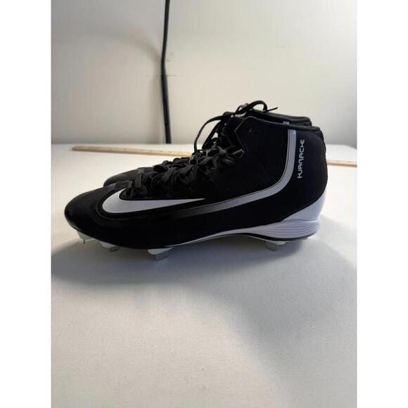 Nike Air Huarache Baseball Metal Cleat Black and White Size 12 - Picture 3 of 6